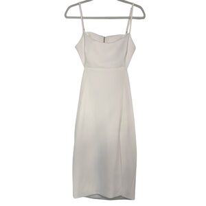 Showpo. Open Back Slit White Bridal Shower Bachelorette Party Odette Dress